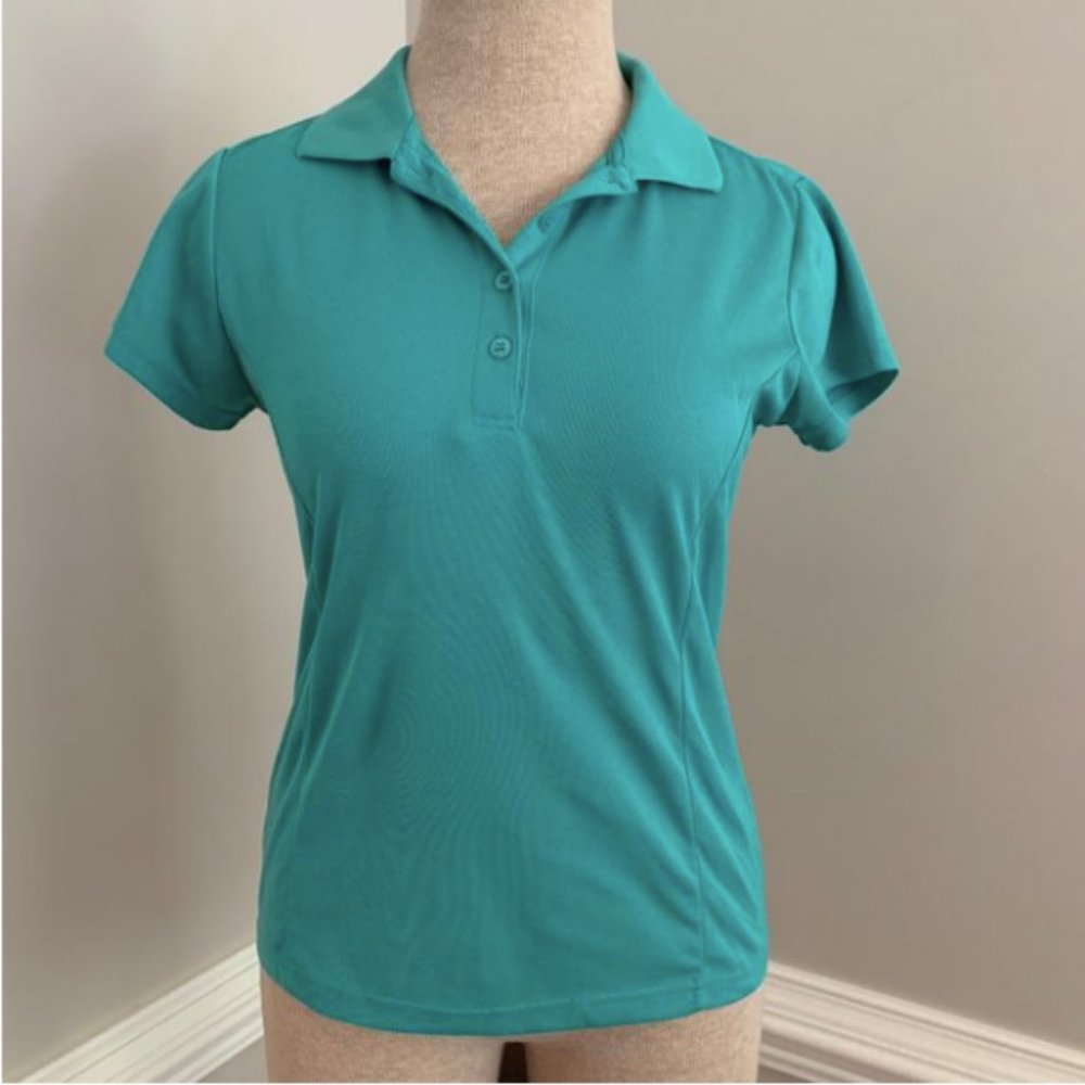 Lynx Women's Golf Shirt Short Sleeve Teal Polo Size Small